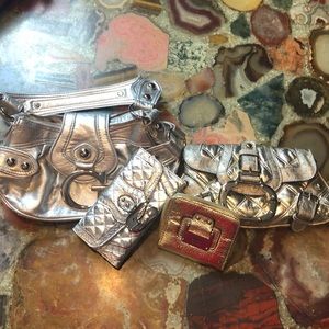 Guess shoulder bags silver gold